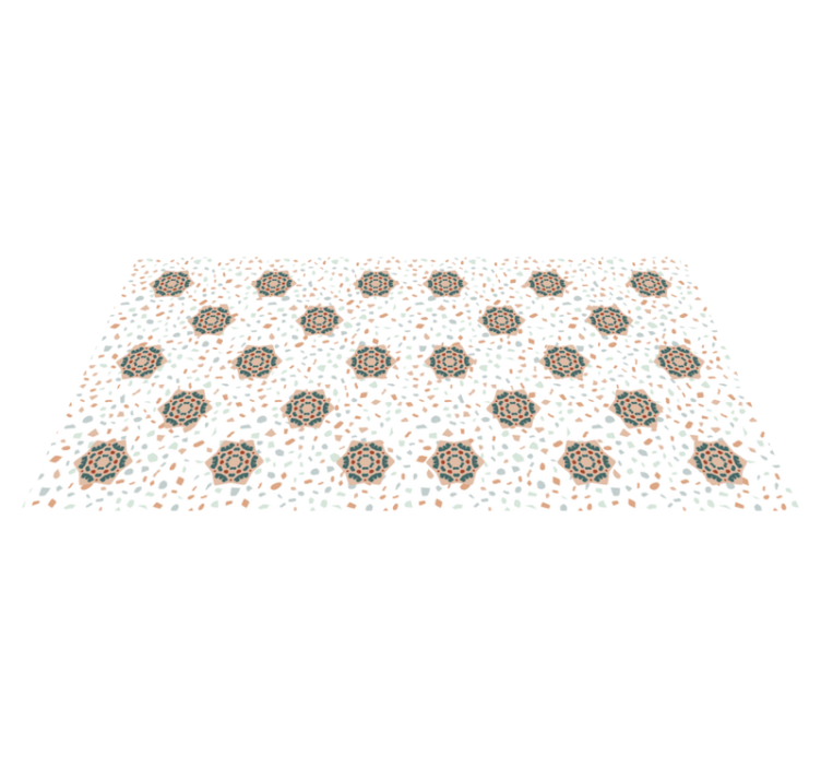 Terrazzo with flowers texture carpet - TenStickers