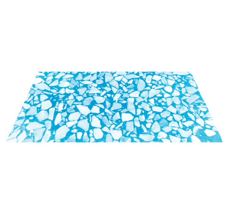 Blue watercolor terrazzo texture carpet - TenStickers