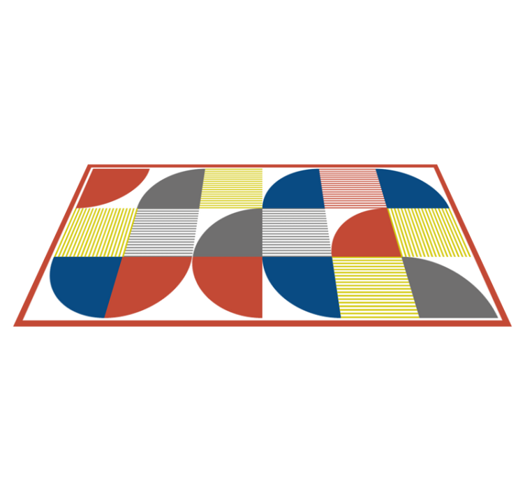 Nordic semicercles vinyl rug - TenStickers