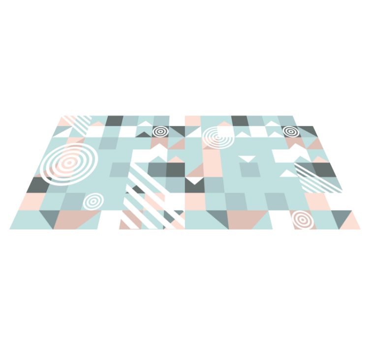 Abstract Motif geometric vinyl rug - TenStickers