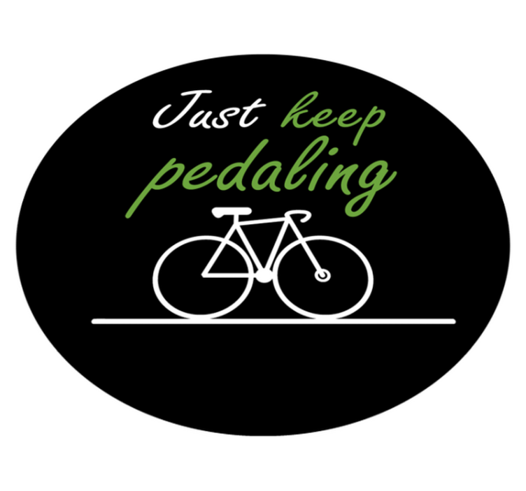 Keep pedaling custom vinyl rug - TenStickers