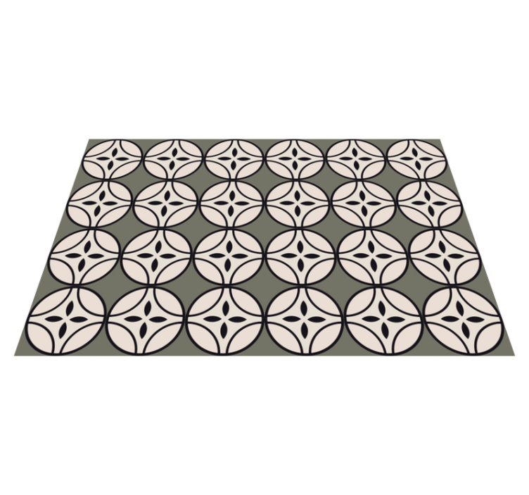 Elegant oval shapes pattern tile carpet - TenStickers