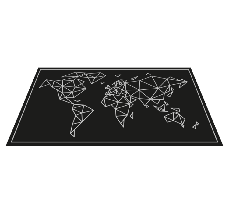 Geometric ilustration world map vinyl rug - TenStickers