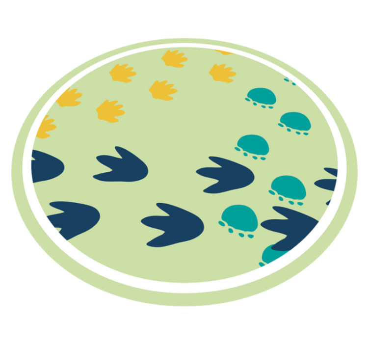 Dinosaur footprints design vinyl rug - TenStickers