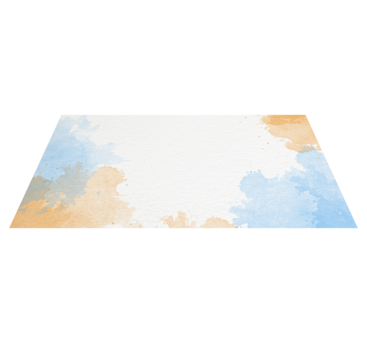 Soft watercolour hues vinyl rug bathroom - TenStickers