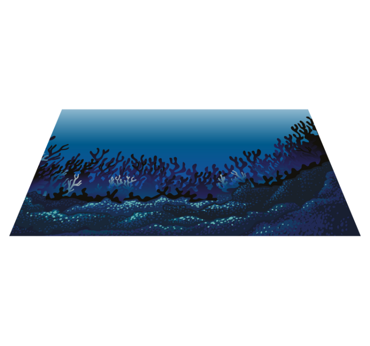 Coral Reef Patterns nature vinyl rug - TenStickers
