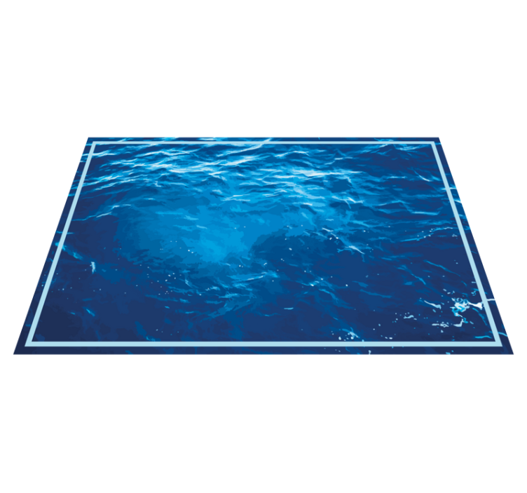 Realistic ocean waves vinyl rug - TenStickers