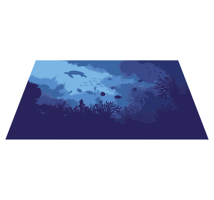 Under water life ocean nature vinyl rug - TenStickers