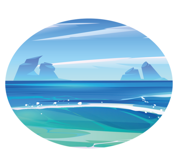 Coastal Serenity nature vinyl rug - TenStickers