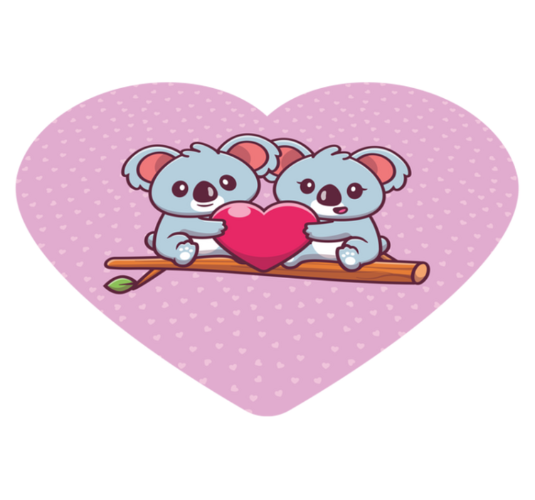 CUTE KOALAS LOVINGLY HUGGING kids vinyl rug - TenStickers