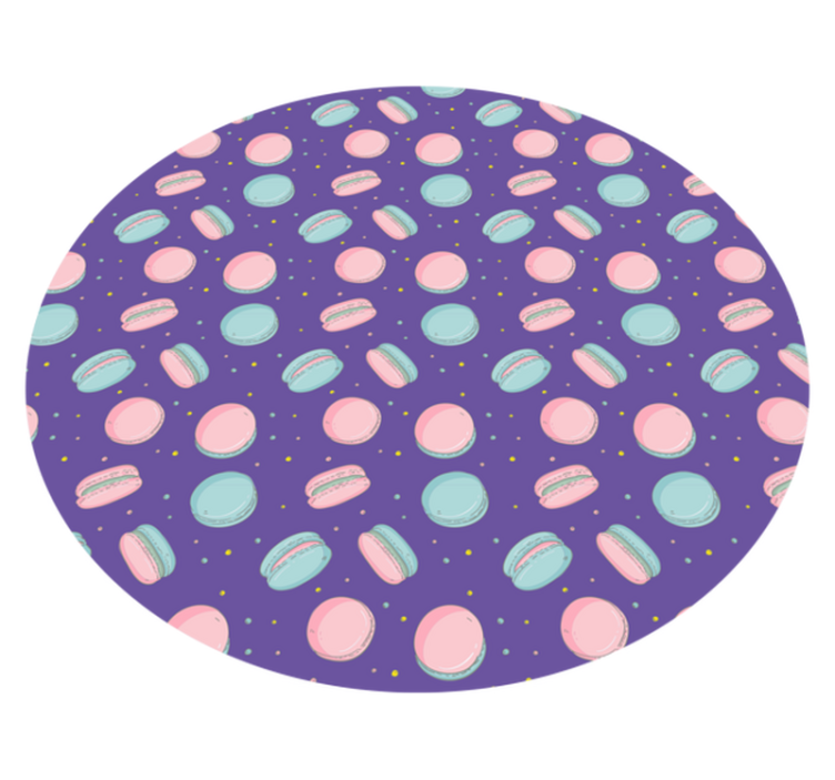 Macaroons coloured pattern bedroom rug - TenStickers