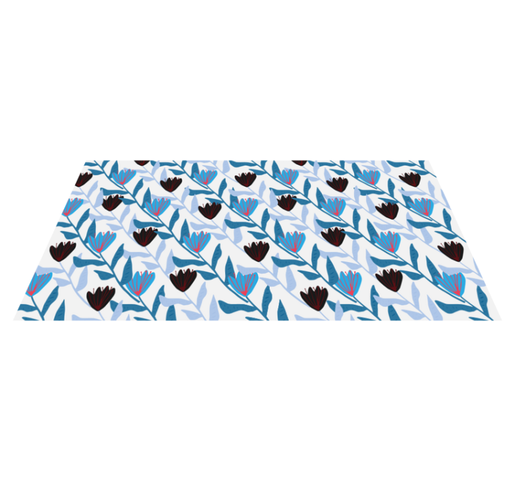 Botanical Leaf Arrangement vinyl rug flowers - TenStickers