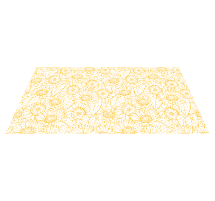 Sunflower Motif vinyl rug flowers - TenStickers
