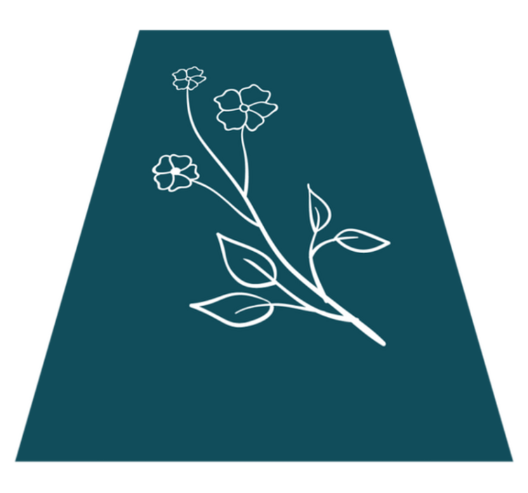 Expressive Floral Stem vinyl rug flowers - TenStickers