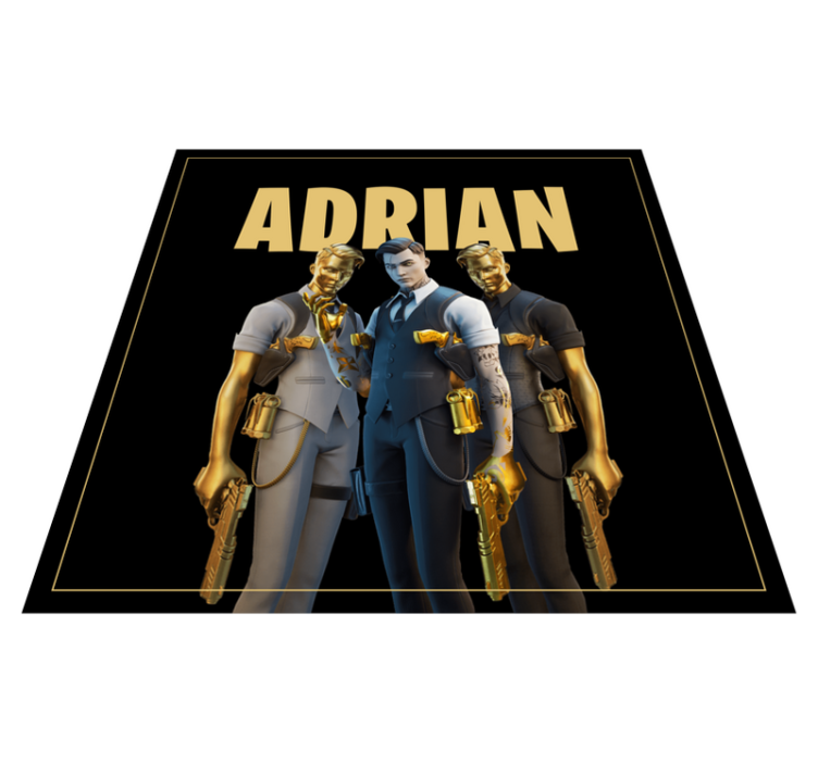 Custom trio characters teenage bedroom vinyl rug - TenStickers