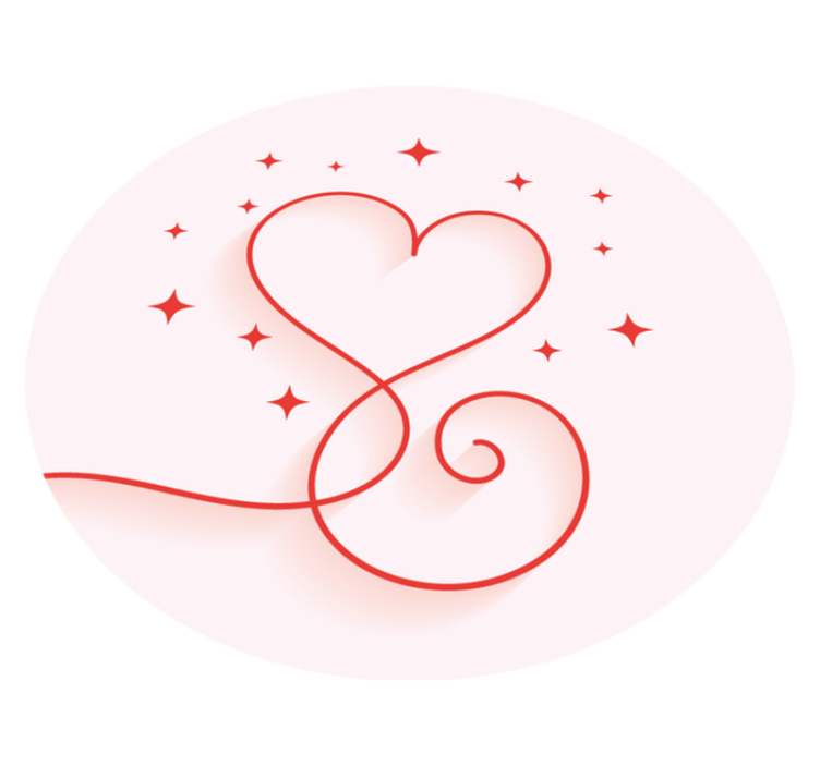 Heart Swirl Pattern bedroom vinyl rug - TenStickers