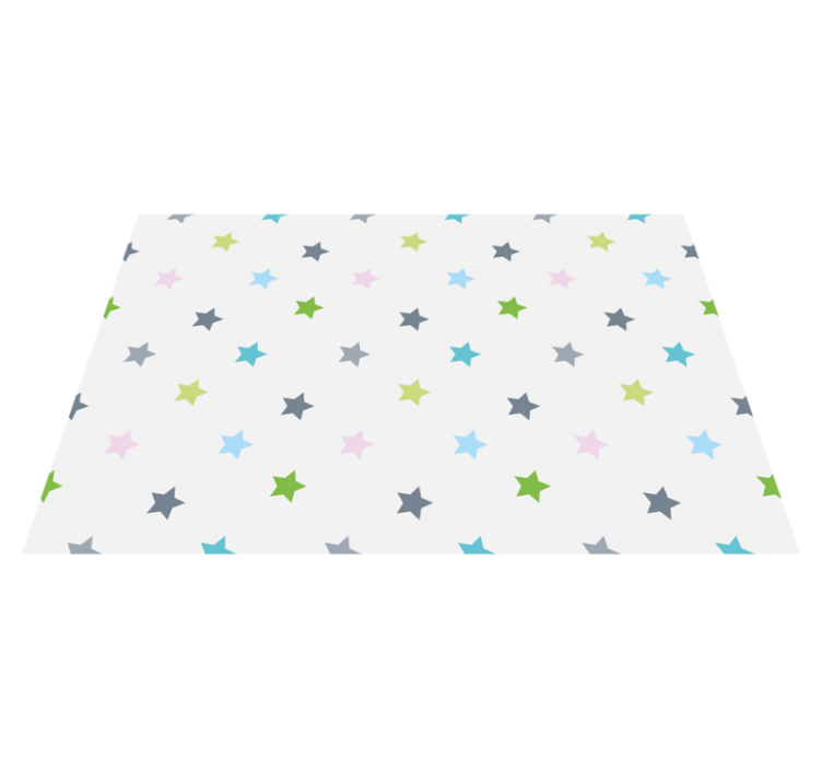 Minimalist colours star vinyl rug - TenStickers