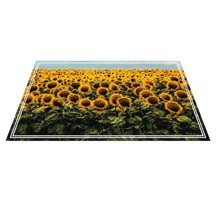 Sunflower Meadow vinyl rug flowers - TenStickers