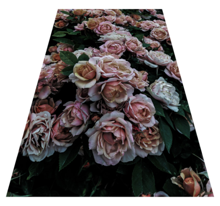 Elegant Floral Display vinyl rug flowers - TenStickers