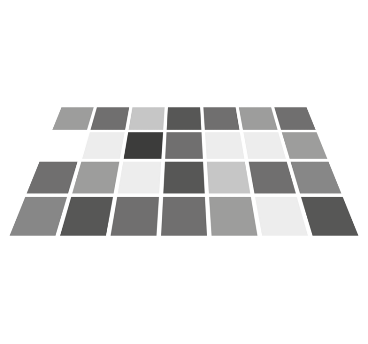GRAY TONE GRID vinyl rug bathroom - TenStickers