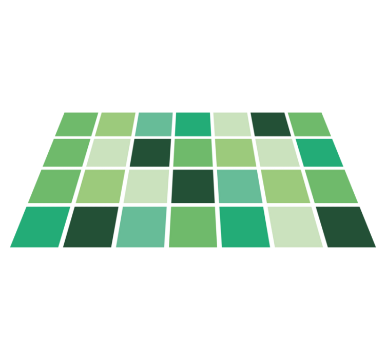 Green Color Blocks vinyl rug bathroom - TenStickers