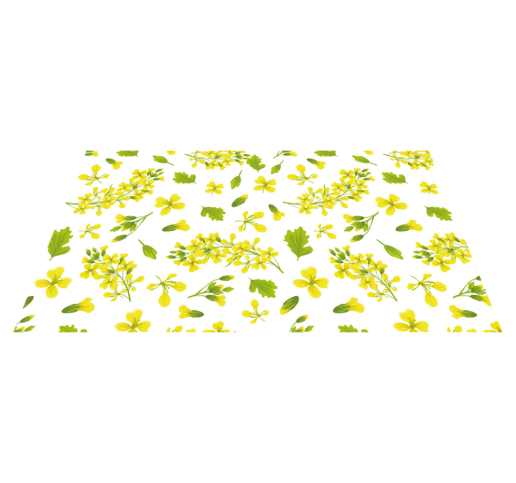 Floral Delight vinyl rug flowers - TenStickers