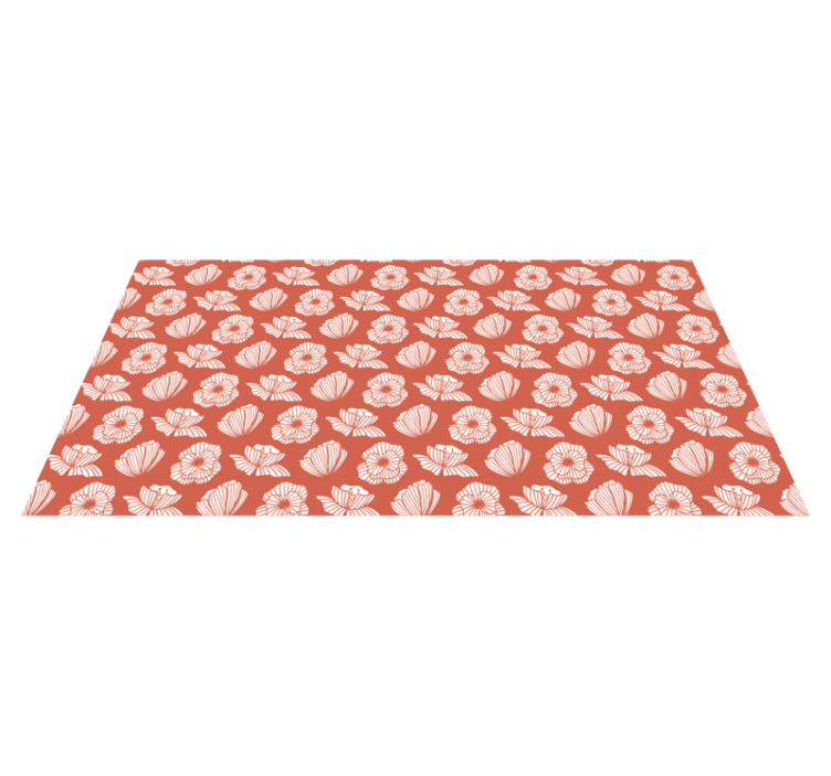 Floral Element vinyl rug flowers - TenStickers