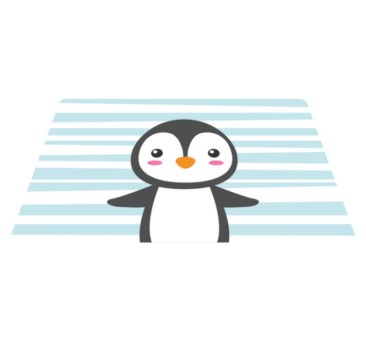 Cute Penguin Design nursery vinyl rug - TenStickers