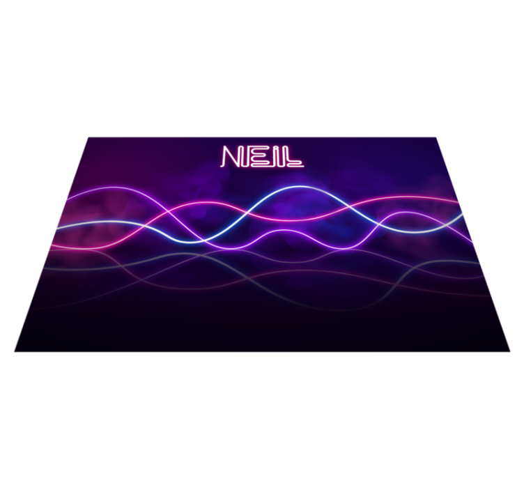 NEON LIGHTS DISPLAY custom vinyl rug - TenStickers