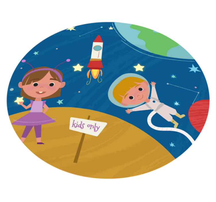 Space Adventure Fun vinyl rug gaming - TenStickers