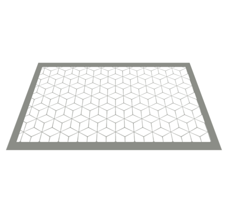 Geometric vinyl rug in hexagonal pattern - TenStickers