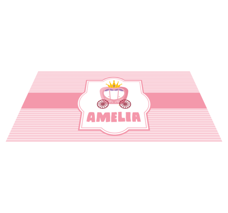 Custom princess carriage vinyl rug - TenStickers
