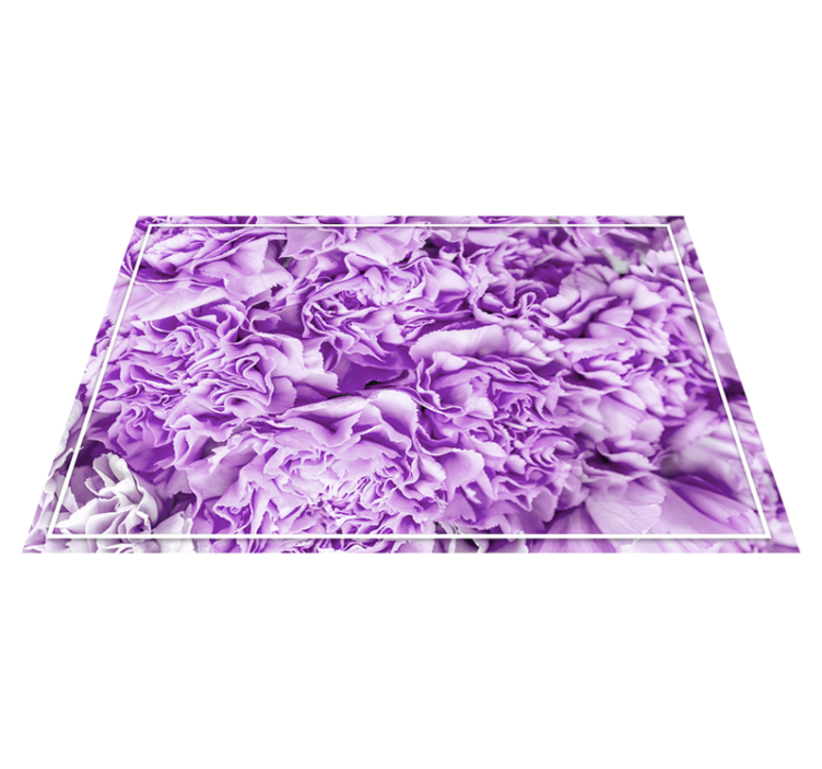 Vibrant Purple Blooms vinyl rug flowers - TenStickers