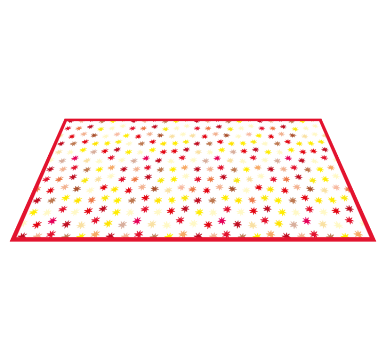 Vibrant Star Motif vinyl rug - TenStickers