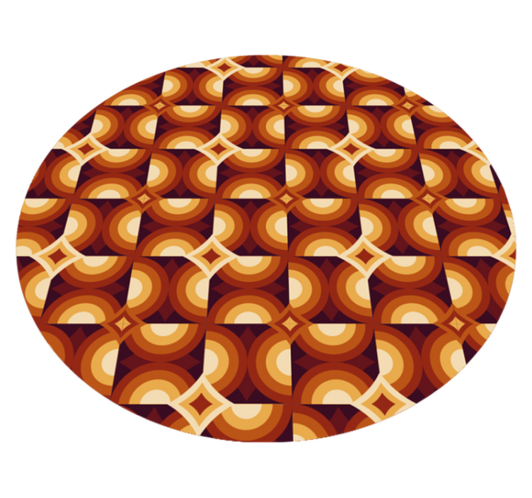 Vibrant Circle Pattern geometric vinyl rug - TenStickers