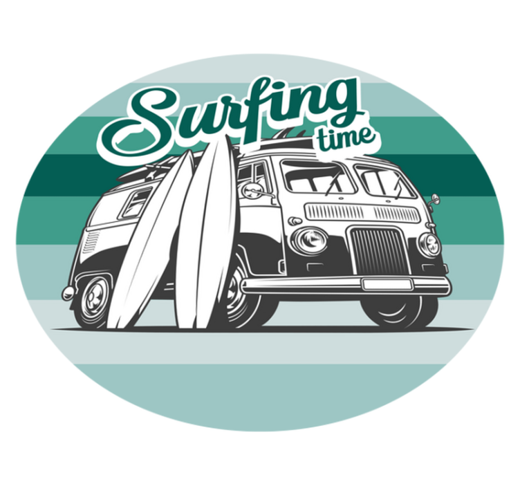 Surfing Adventure teenage bedroom vinyl rug - TenStickers