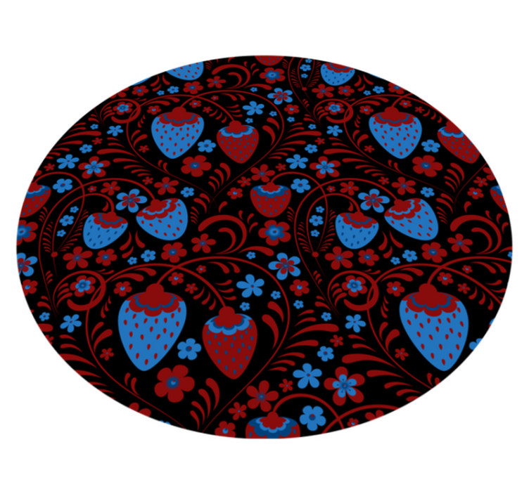 Strawberry Floral Arrangement kitchen vinyl rug - TenStickers