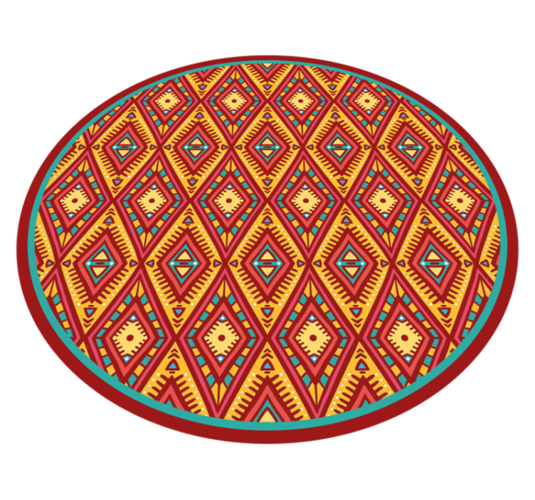 Geometric Tribal Element ethnic vinyl rug - TenStickers