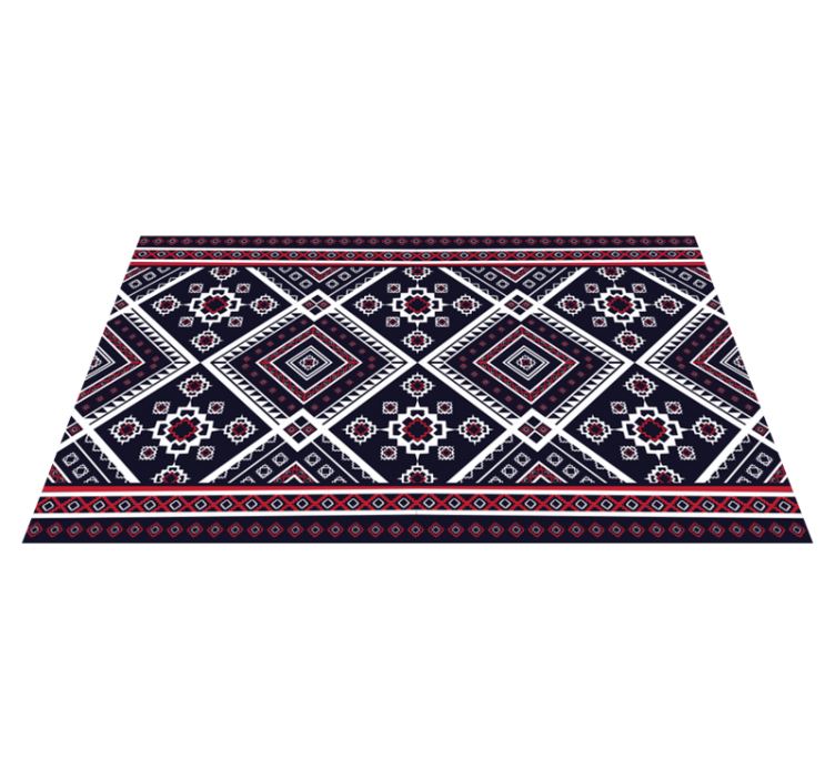 Cultural Geometric Motif ethnic vinyl rug - TenStickers