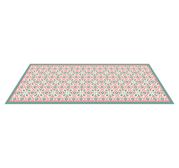 Vibrant geometric design geometric vinyl rug - TenStickers