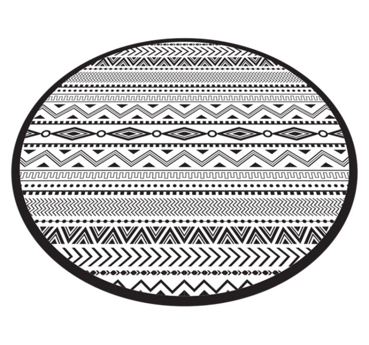 Abstract Geometric Elements nordic vinyl rug - TenStickers