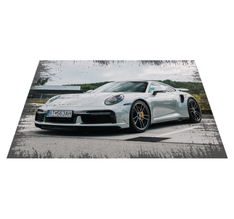 Sport Car Showcase vinyl rug - TenStickers