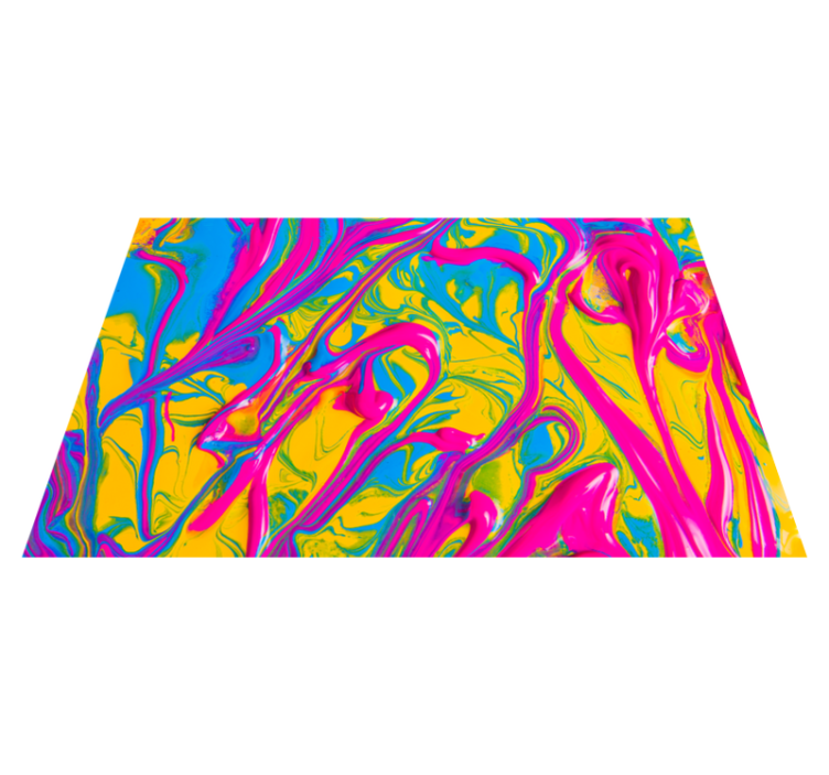 Vibrant Swirl Patterns modern vinyl rug - TenStickers