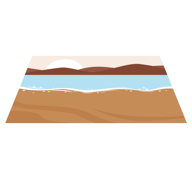 Desert Beach Scene nature vinyl rug - TenStickers