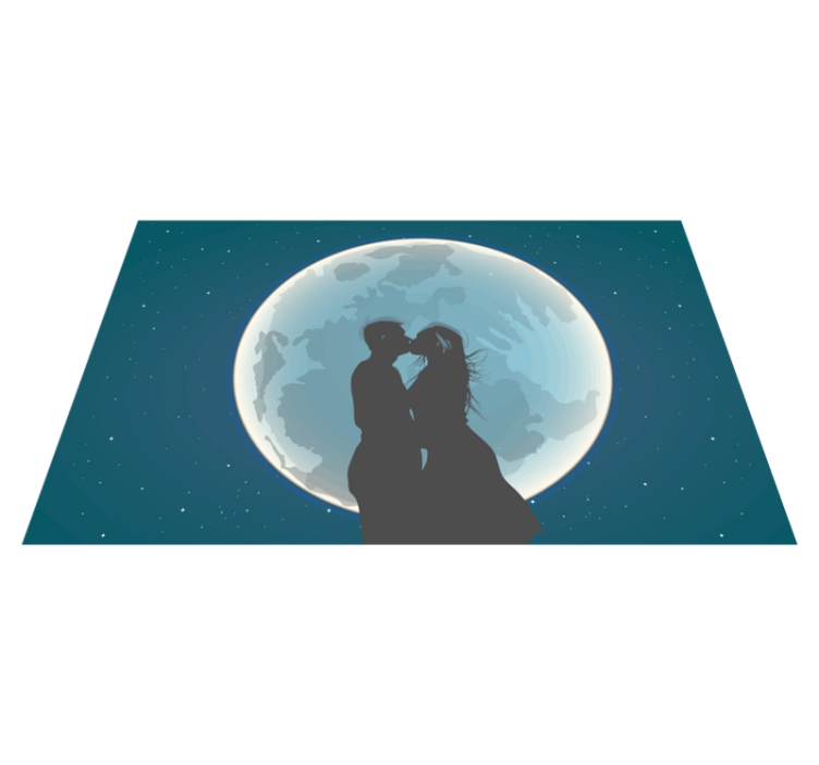 Moonlit Kiss bedroom vinyl rug - TenStickers