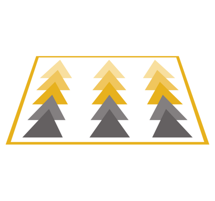 Triangular color cascade geometric vinyl rug - TenStickers