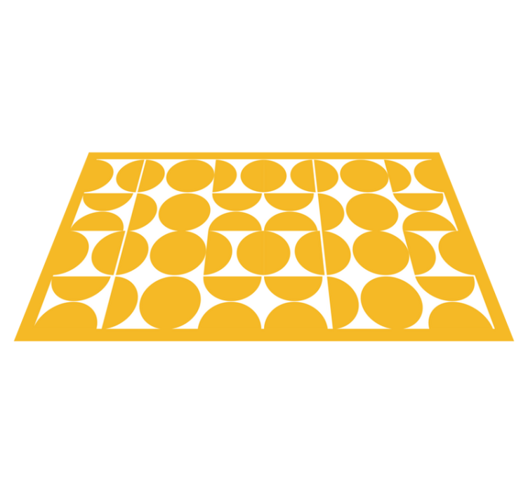Half circles geometric art geometric rugs - TenStickers