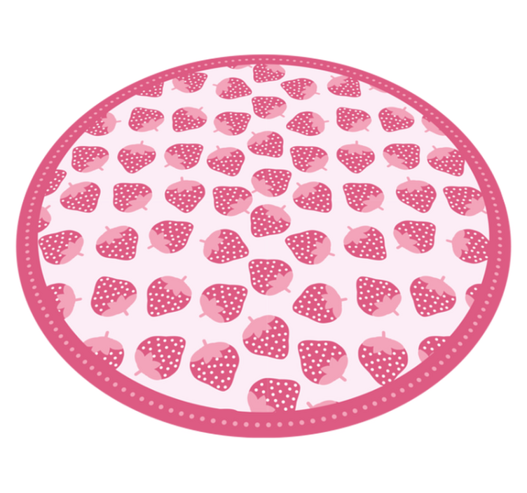 Sweet Strawberry Pattern kitchen vinyl rug - TenStickers