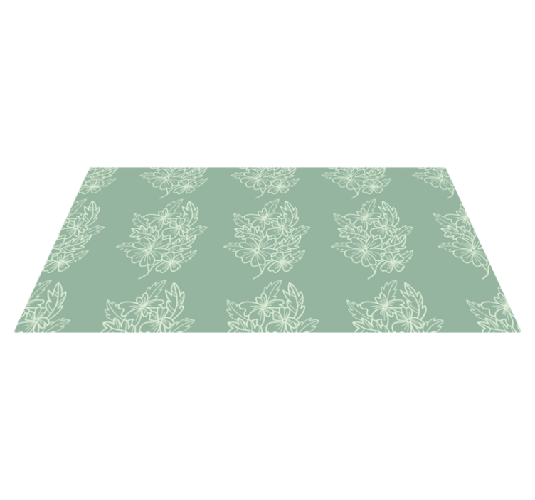 Graceful Elements vinyl rug flowers - TenStickers