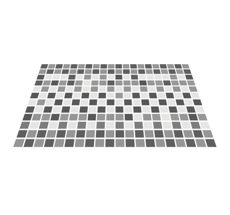 Grey shades vinyl rug bathroom - TenStickers